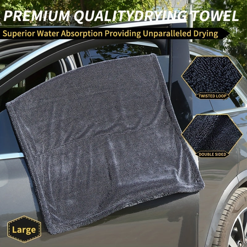 2 Serviettes Microfibre Super Absorbantes pour Voiture