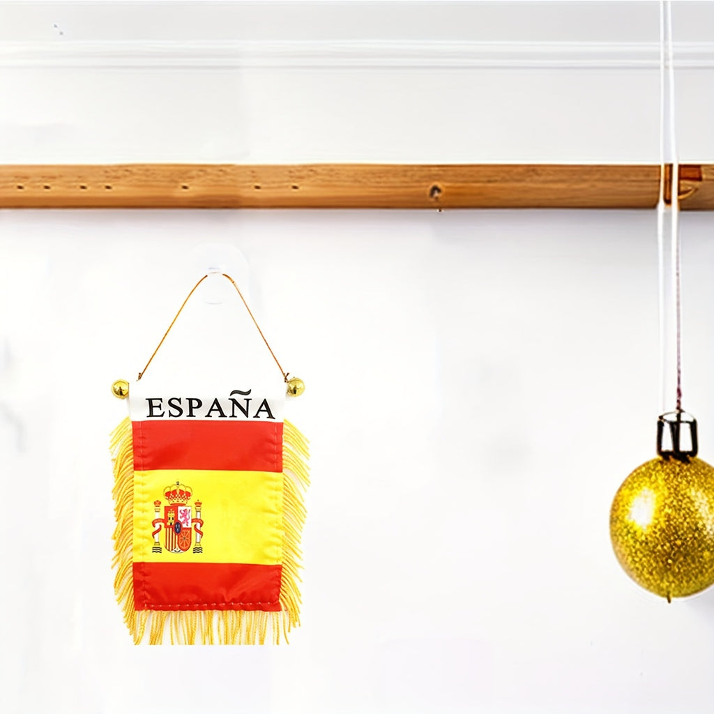 Mini Bannière Drapeau Espagnol pour Voiture