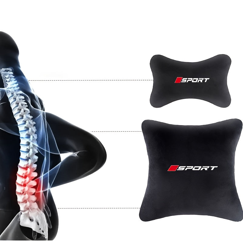 Set 2 pièces appui-tête et coussin lombaire voiture