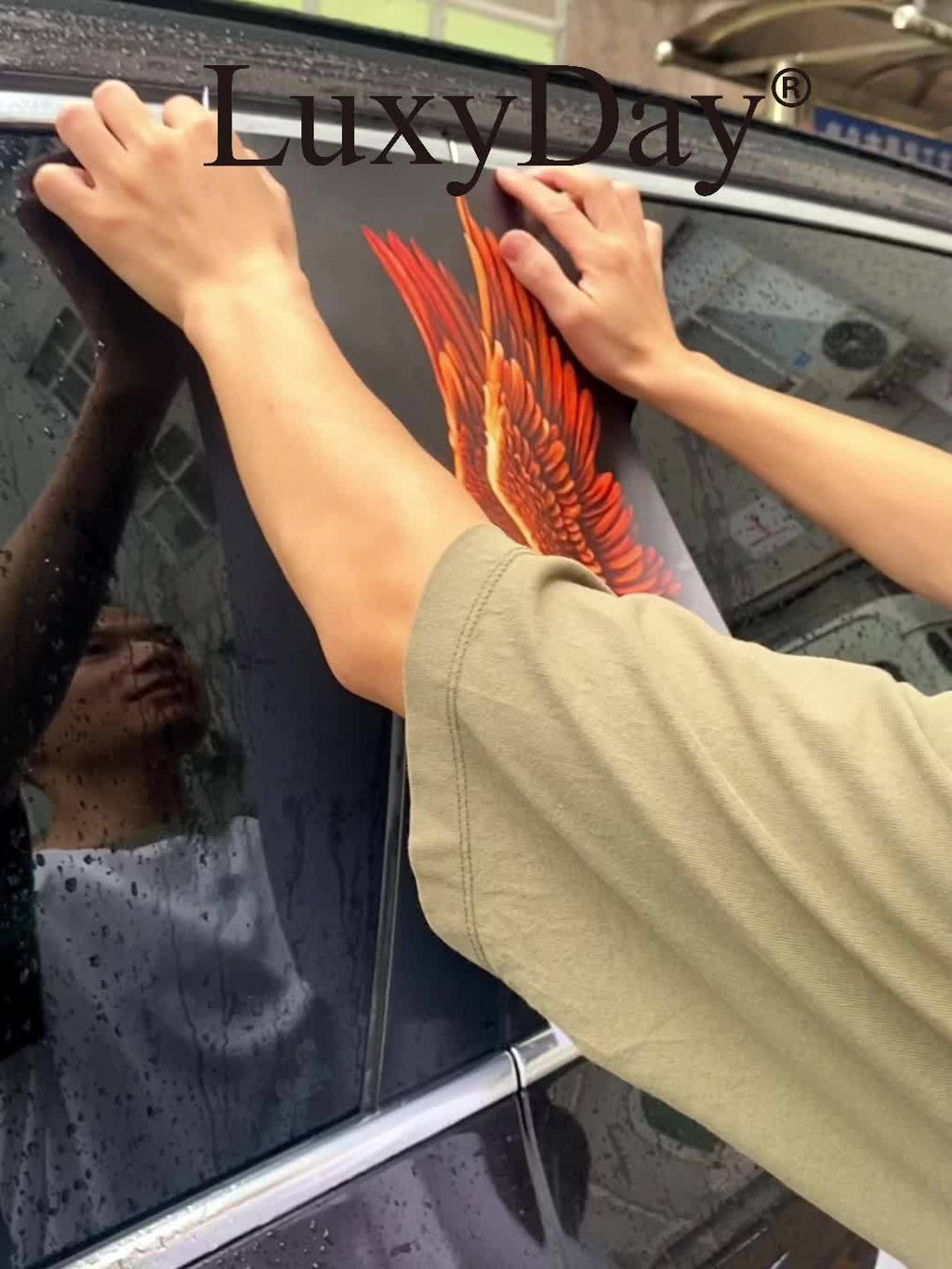 2pcs Autocollants Voiture Money Girl – Vinyle Mat, Étanches et Antirayures