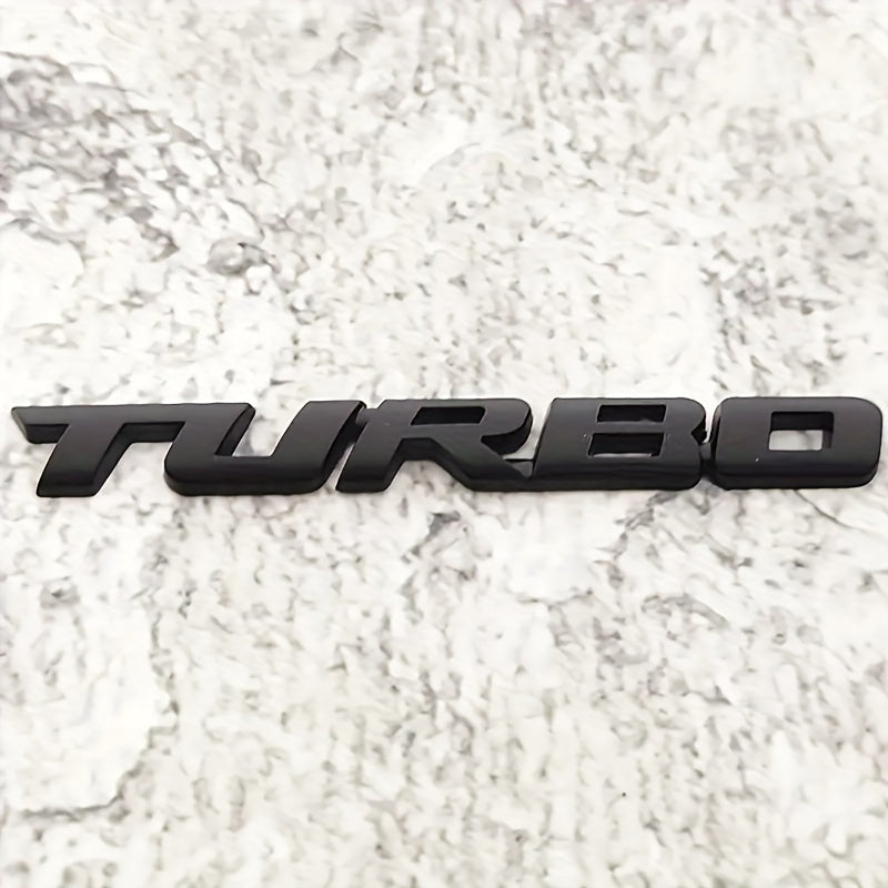 Emblème Turbo 3D Métal Premium
