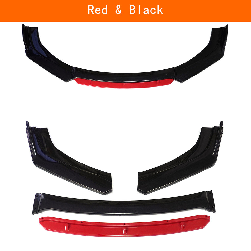 Splitter avant universel 4 pièces en PP pour voitures