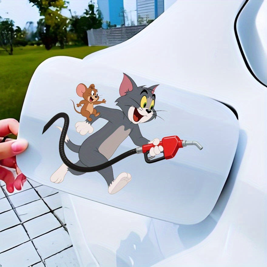 Autocollant Tom &Jerry pour Bouchon de Carburant