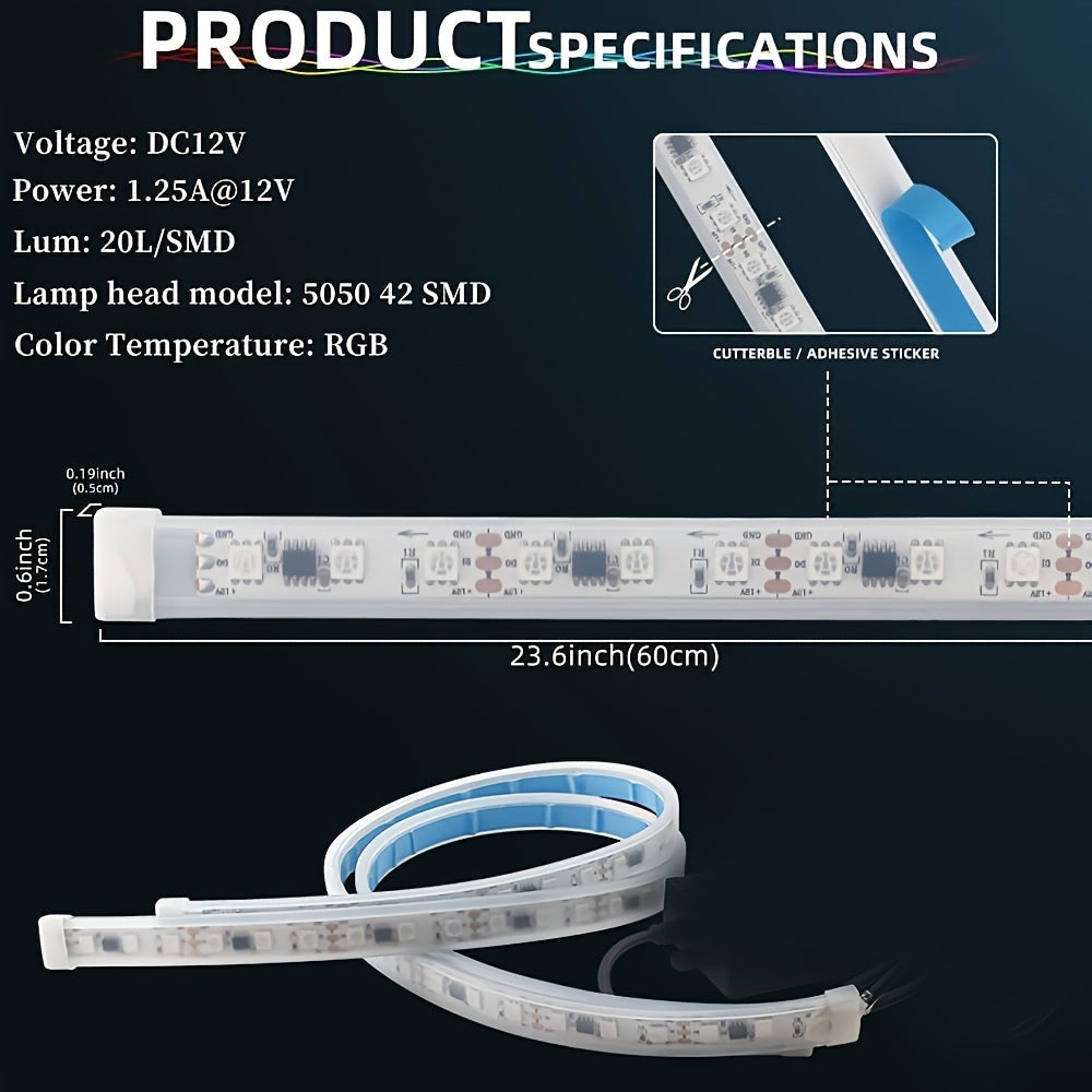 2 LED DRL Neon AnautosL pour voiture avec clignotants séquentiels