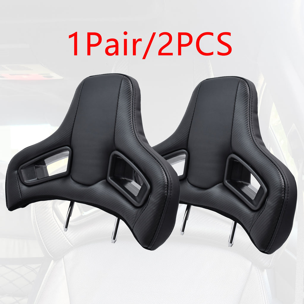 2 coussins d’appui-tête de siège de course, design ergonomique pour voiture et moto