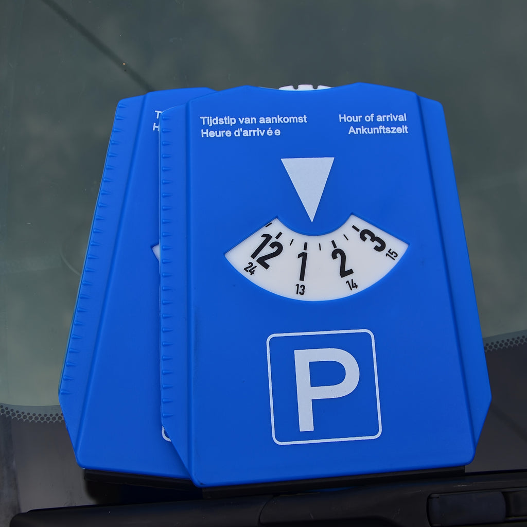 Disque de stationnement numérique bleu - 4 langues