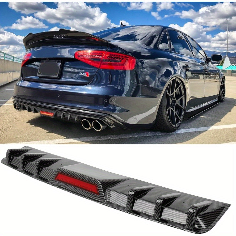 Diffuseur arrière en fibre de carbone avec aileron requin