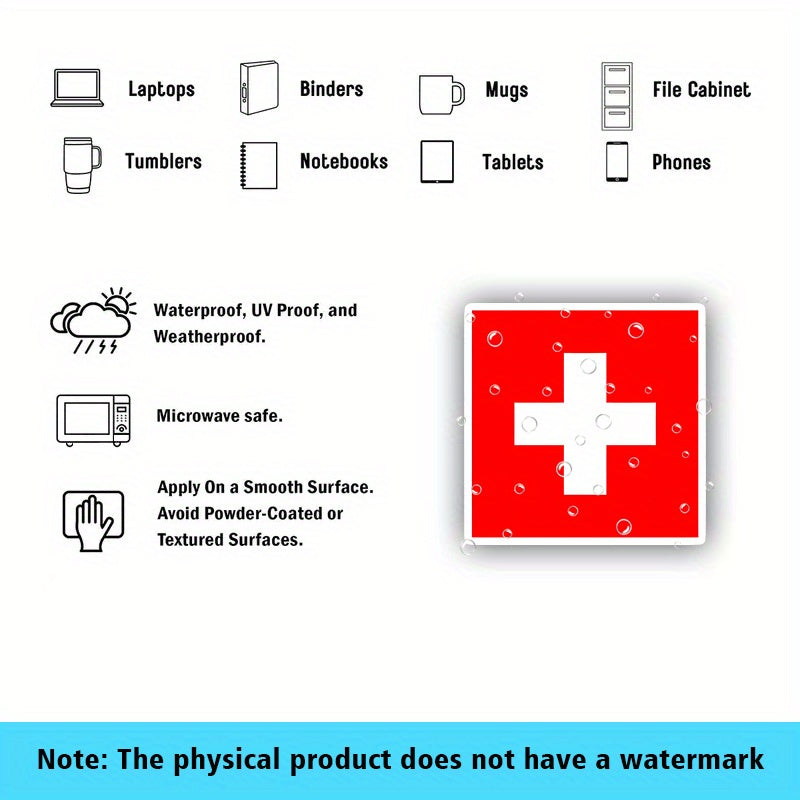 Autocollant Vinyle Drapeau Suisse