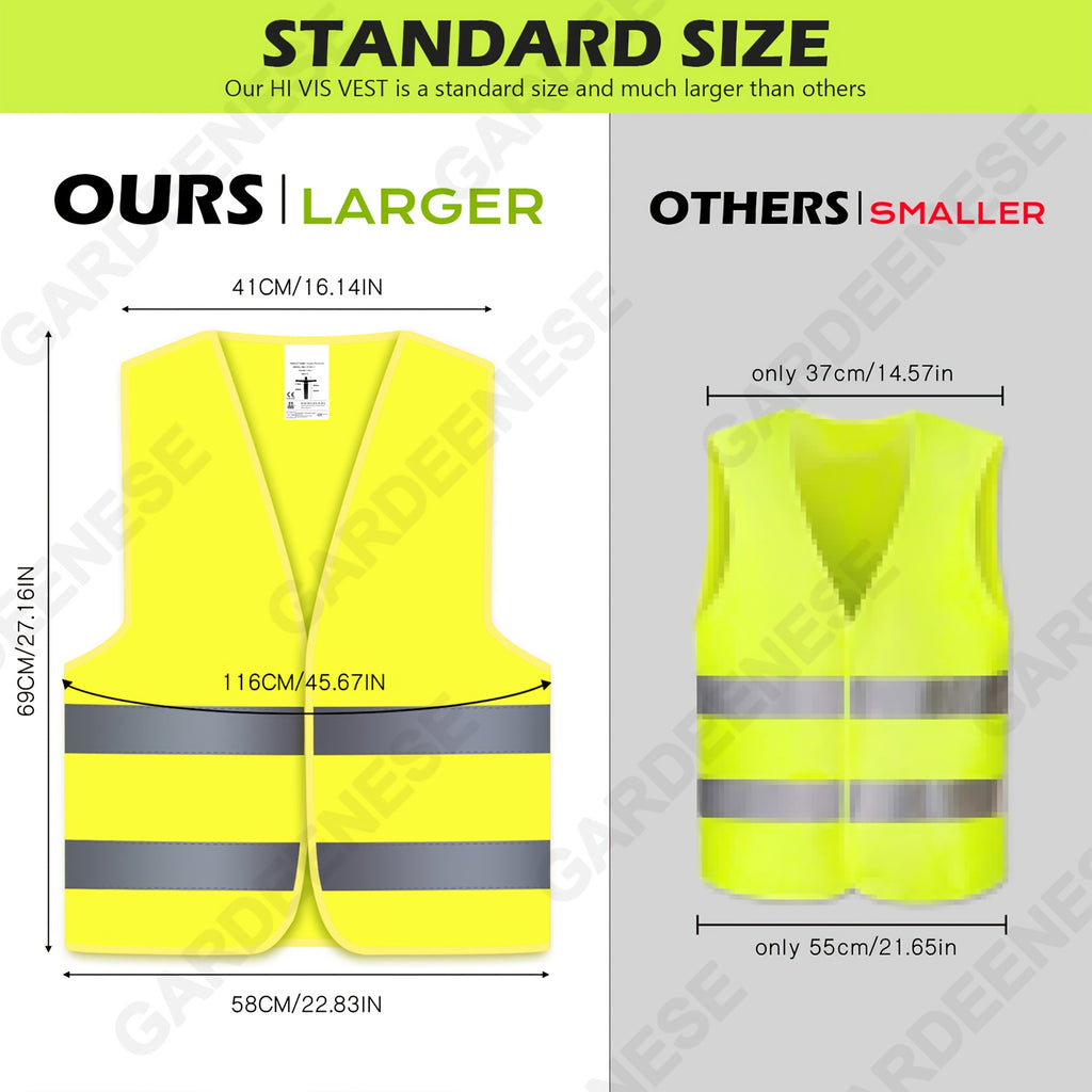 Gilet de sécurité haute visibilité 4pcs jaune