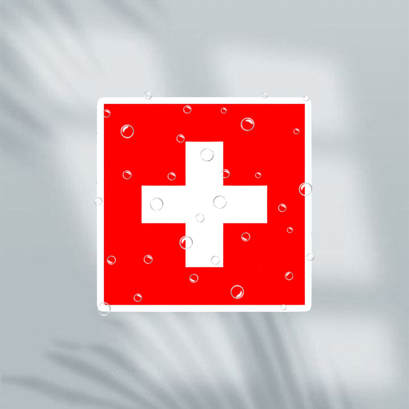 Autocollant Vinyle Drapeau Suisse