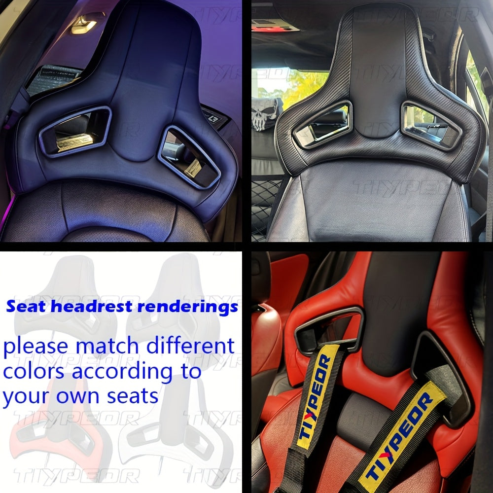 2 coussins d’appui-tête de siège de course, design ergonomique pour voiture et moto