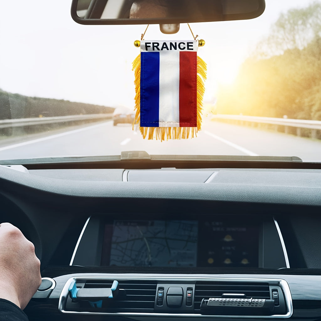 Mini Drapeau de Voiture France à Suspendre