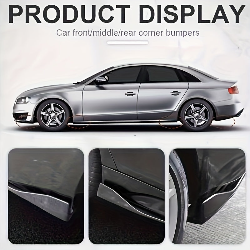 Kit carrosserie universel brillant noir – 2 pièces pare-chocs avant/arrière + jupes latérales pour berline