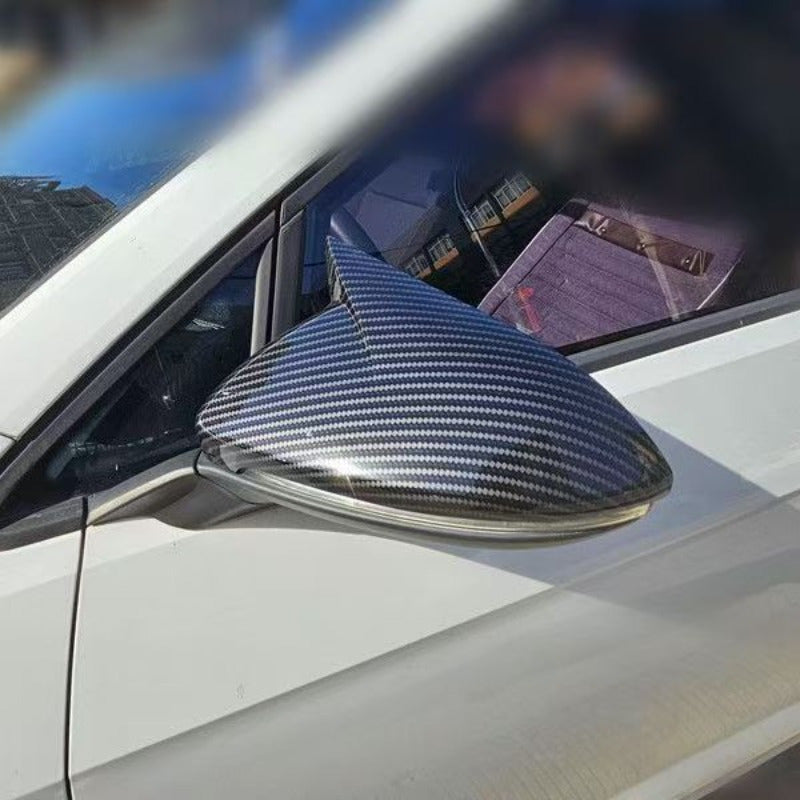 Paire de coques de rétroviseur latéral noir brillant pour VW Golf