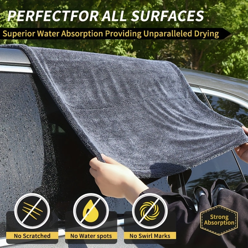 2 Serviettes Microfibre Super Absorbantes pour Voiture