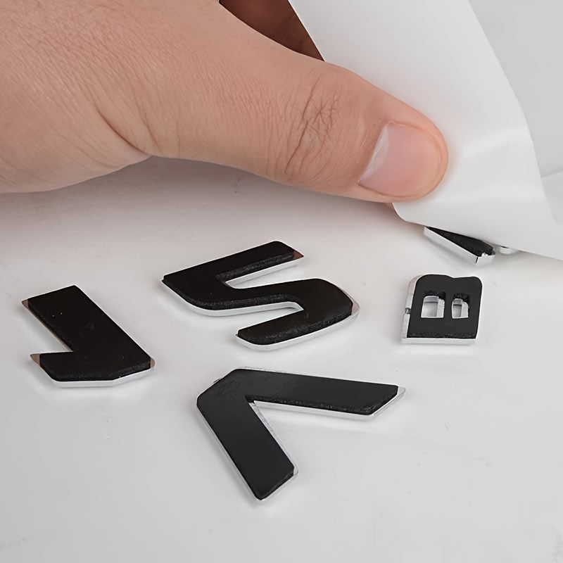 Sticker latéral automobile en ABS électroplaqué V12 BITURBO