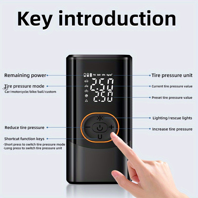 Compresseur d’air portable avec écran digital – 150 PSI