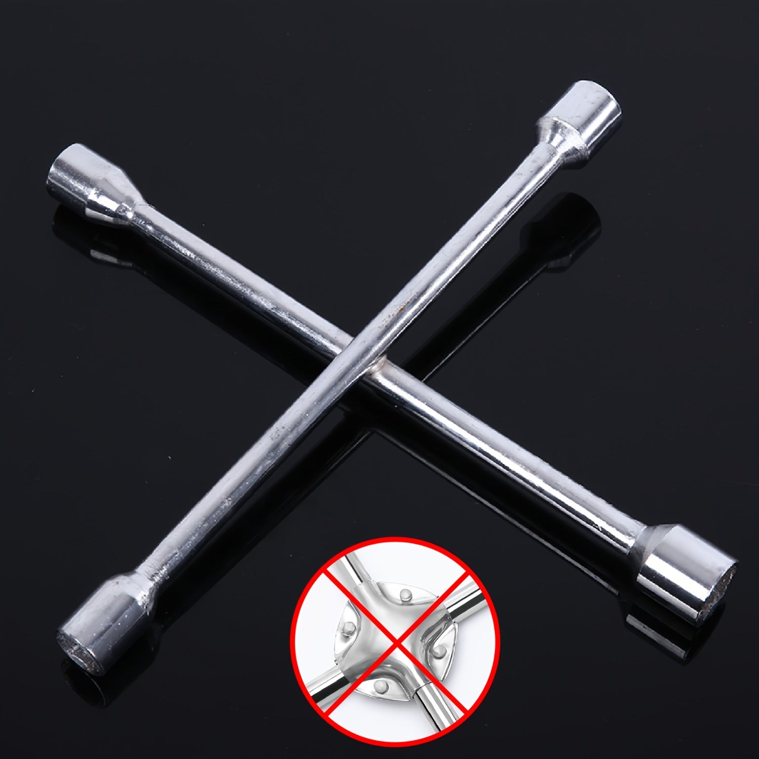 Clé en croix universelle 14" en acier inoxydable – 4 tailles