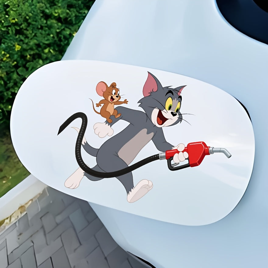 Autocollant Tom &Jerry pour Bouchon de Carburant