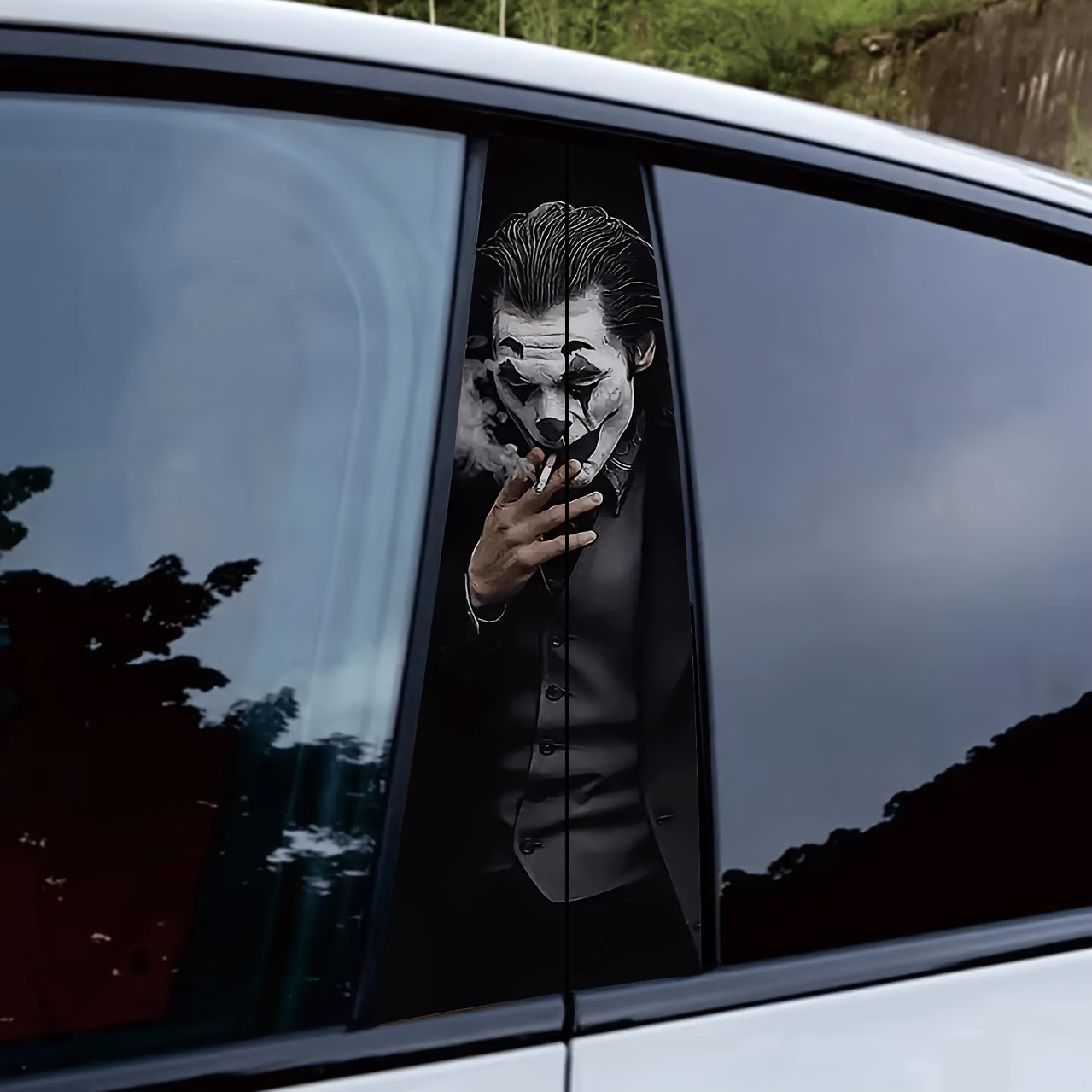 2 Stickers B-pilier Joker DC Gotham pour Voiture