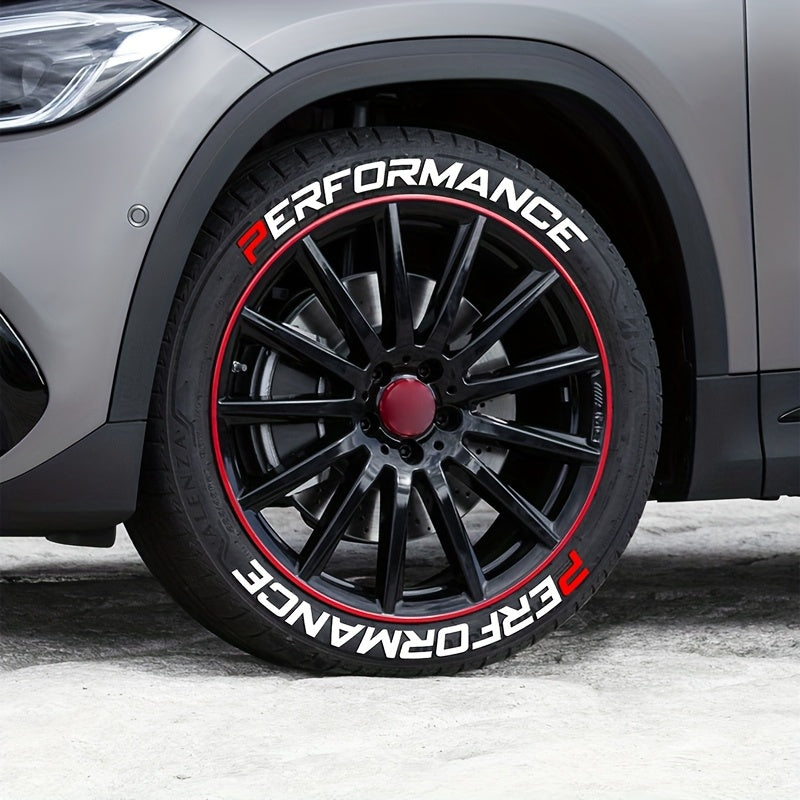 Autocollants de pneus PERFORMANCE 8 pcs pour roue