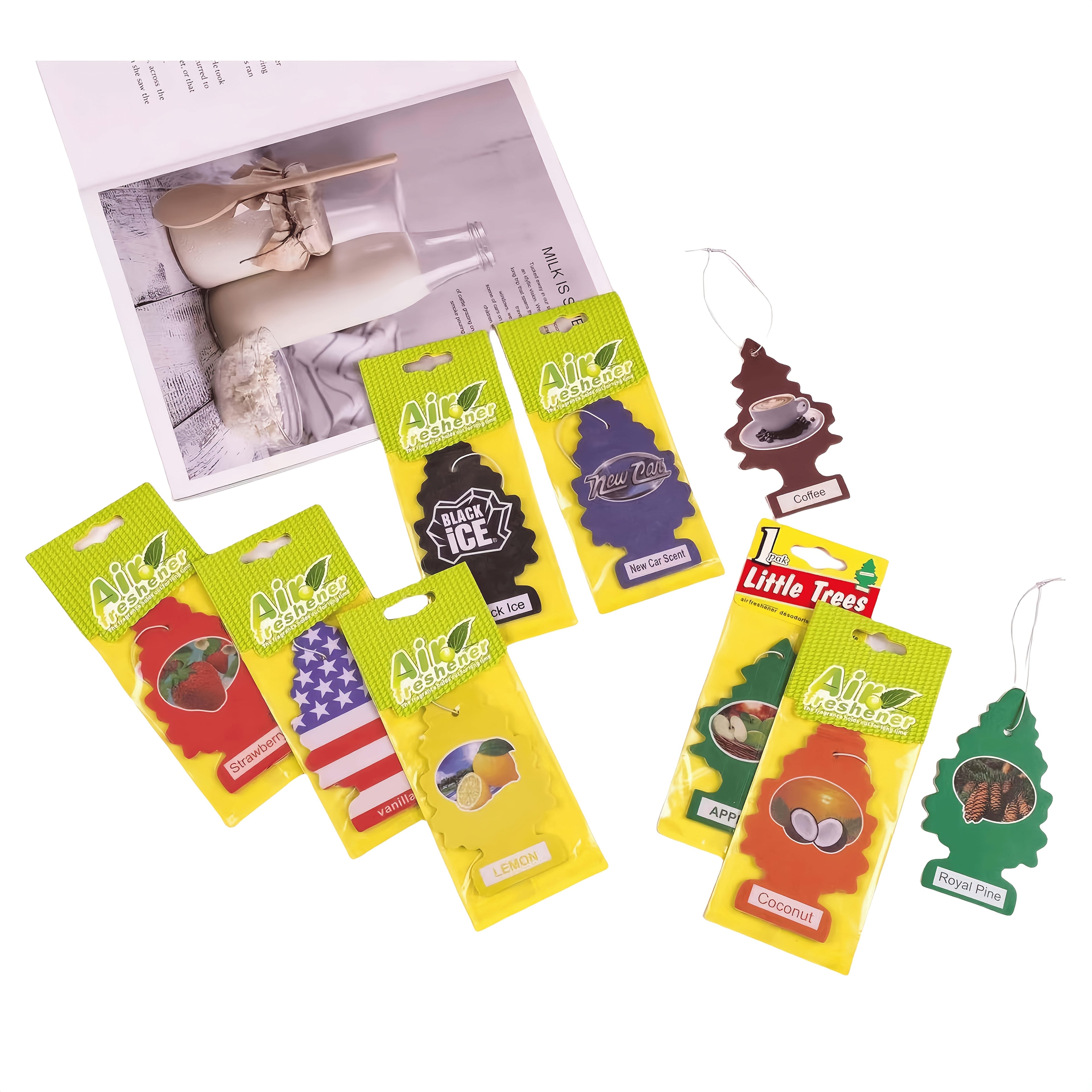 Lot de 16 Désodorisants de Voiture en Papier Parfumé