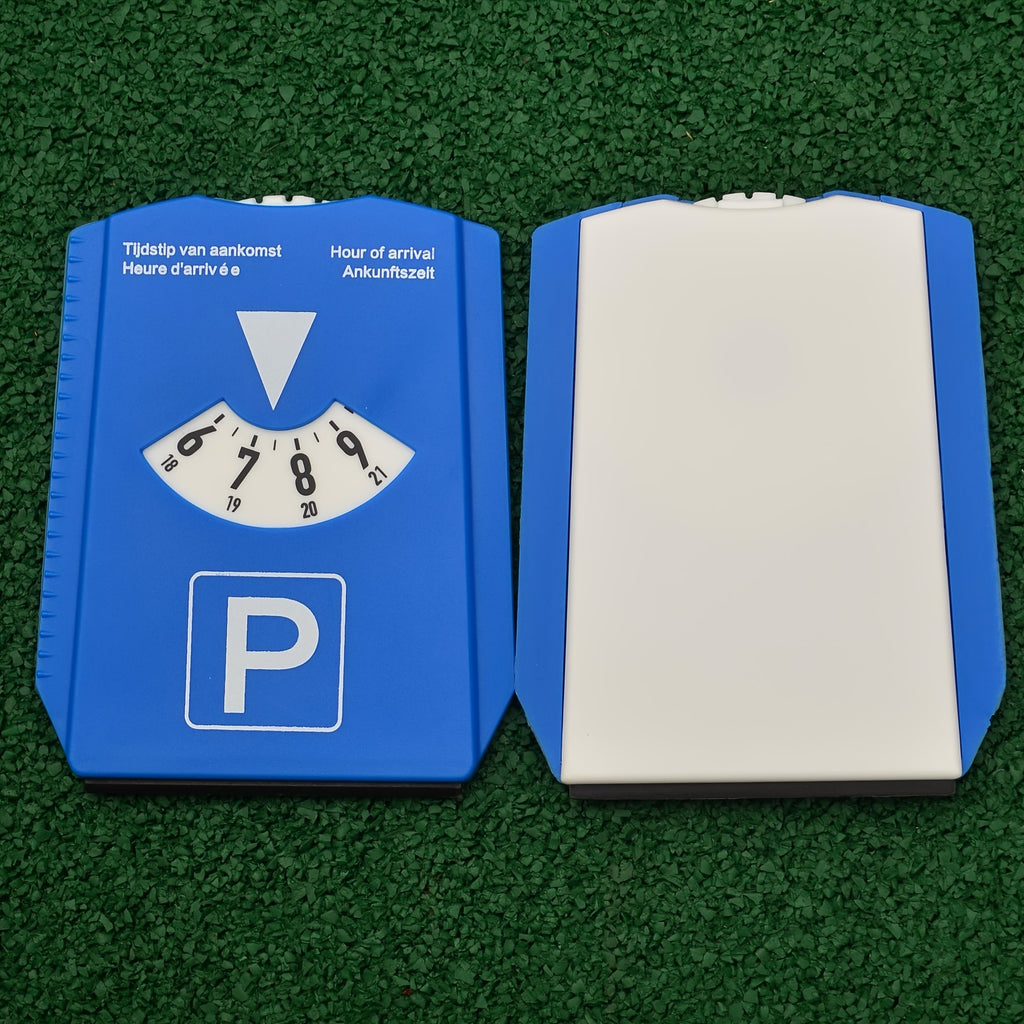 Disque de stationnement numérique bleu - 4 langues