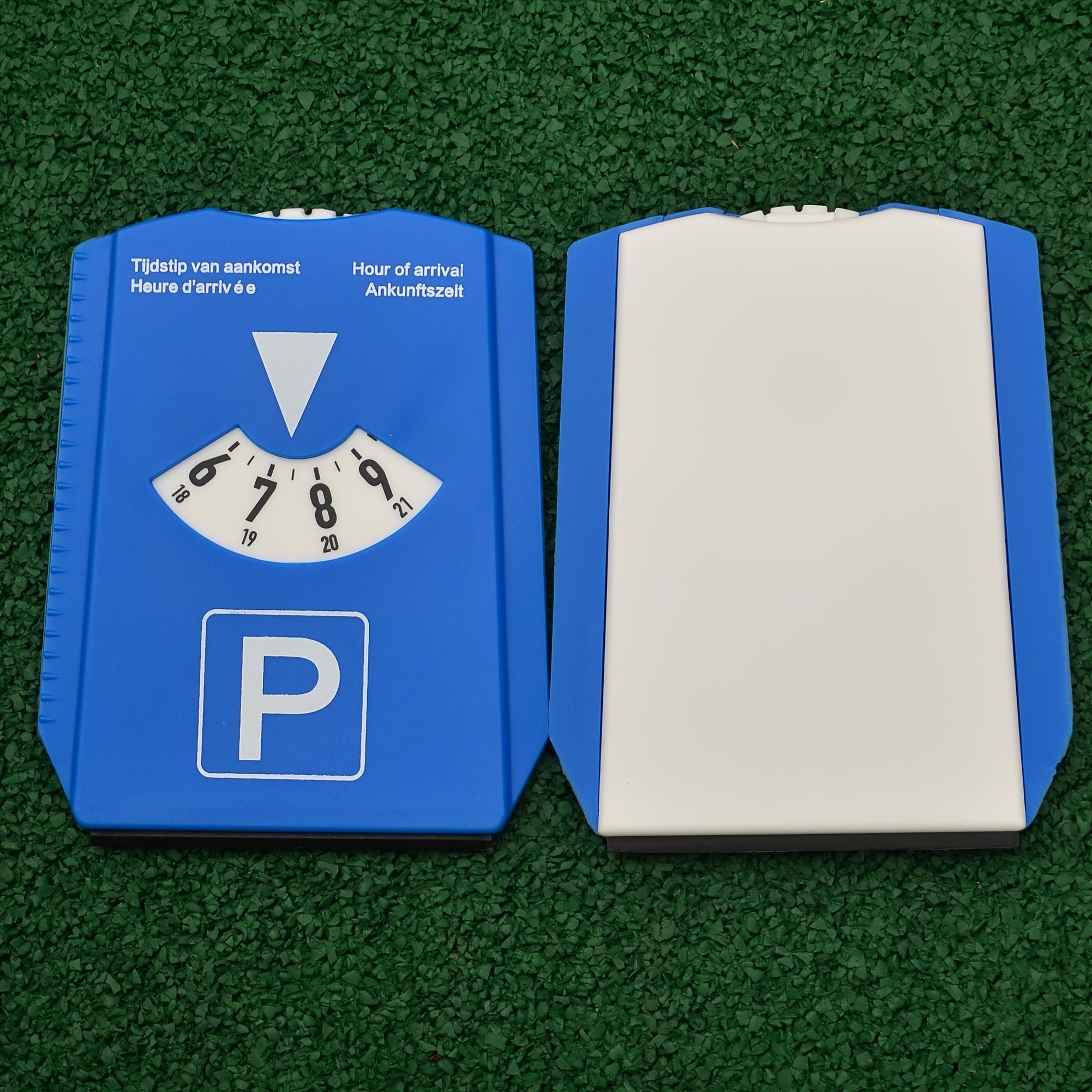 Disque de stationnement numérique bleu - 4 langues