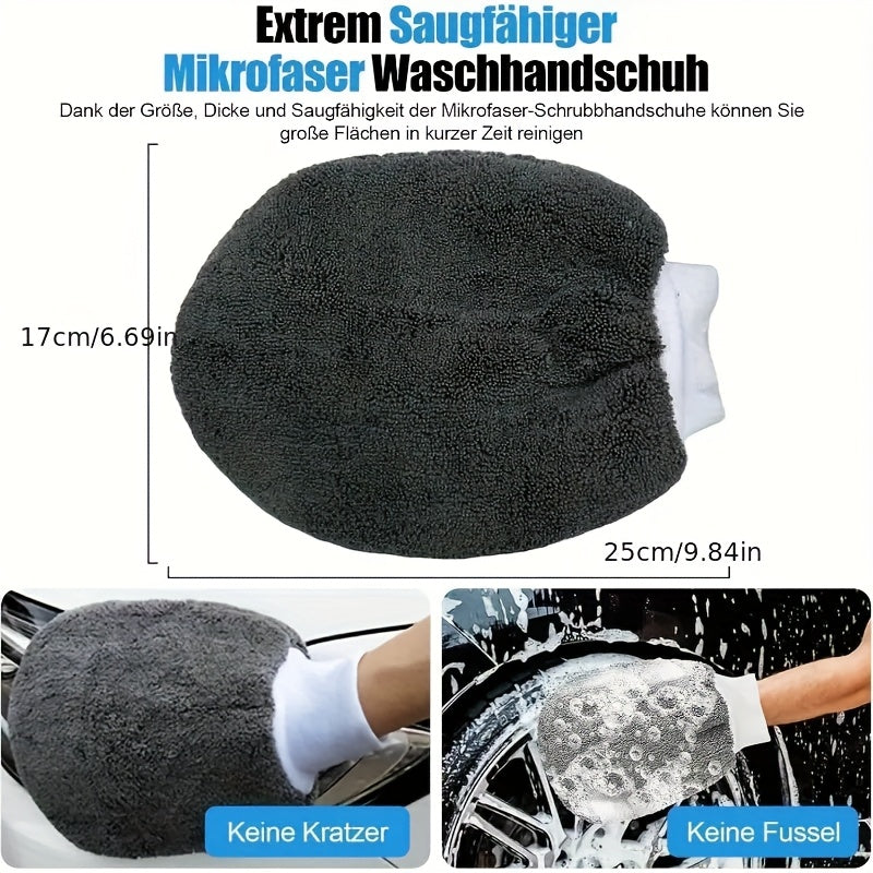 Kit de nettoyage auto 11 pièces en microfibre