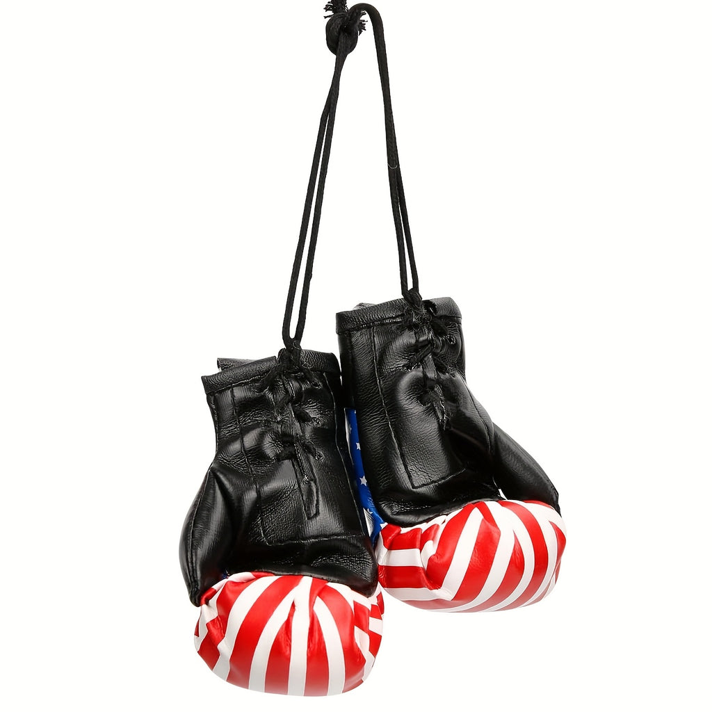 Paire de Gants de Boxe à Motif Drapeau Américain pour Rétroviseur