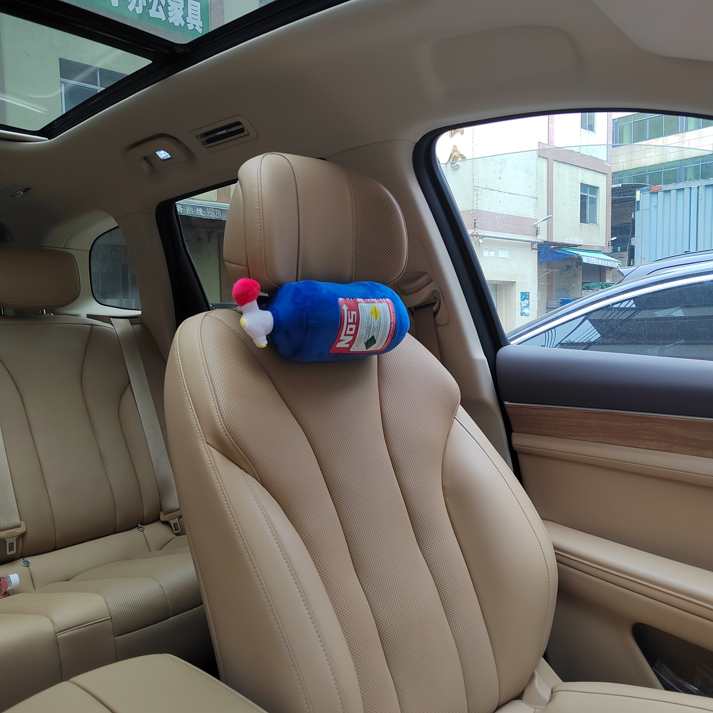 Car Seat Neck Pillow, Car Cylindrical Headrest, Motorcycle Decoration Perfect Gift