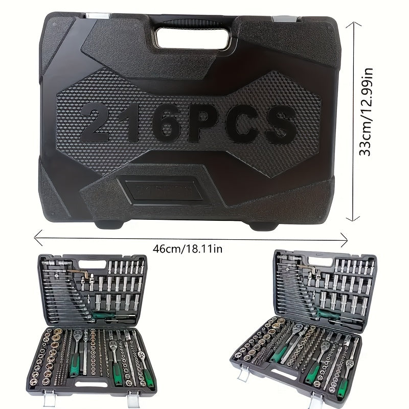 Set d’Outils Automobile et Maison 46/216 pcs Universel