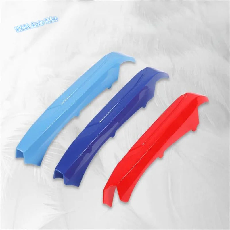 Bande décorative trois couleurs pour calandre avant BMW