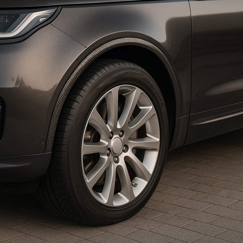 Autocollant Arche de Roue Texture Fibre de Carbone Améliorée