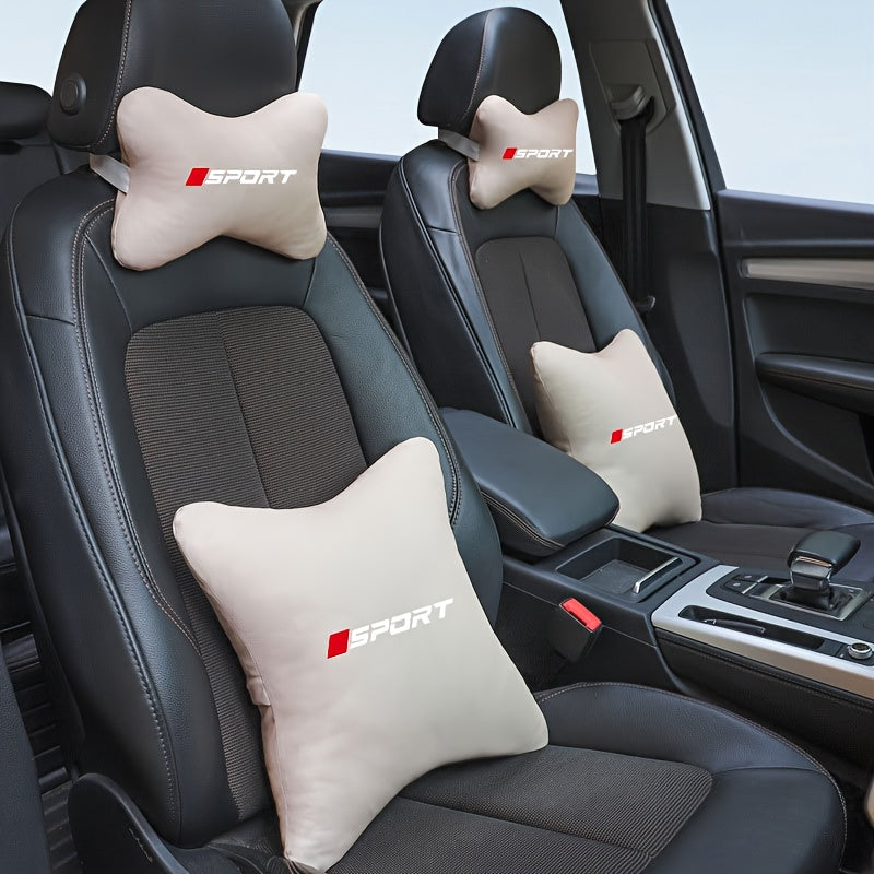 Set 2 pièces appui-tête et coussin lombaire voiture