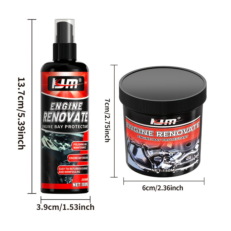 Cire de rénovation moteur – Plastiques noirs foncés