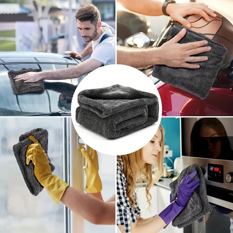 2 Serviettes Microfibre Super Absorbantes pour Voiture