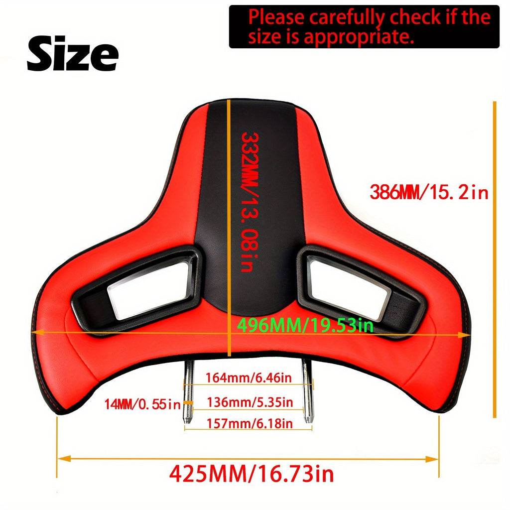 2 coussins d’appui-tête de siège de course, design ergonomique pour voiture et moto