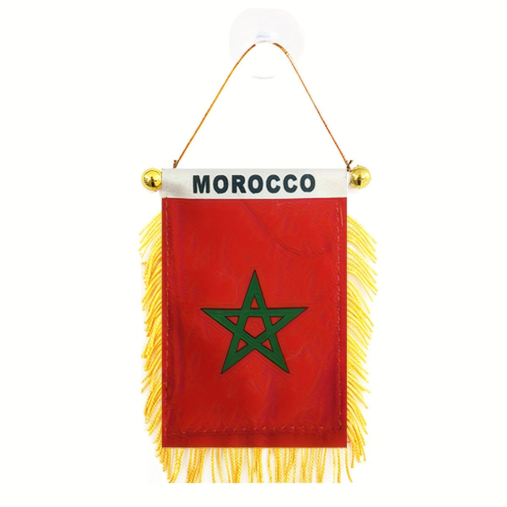 2 Mini Drapeaux du Maroc à Suspendre pour Voiture