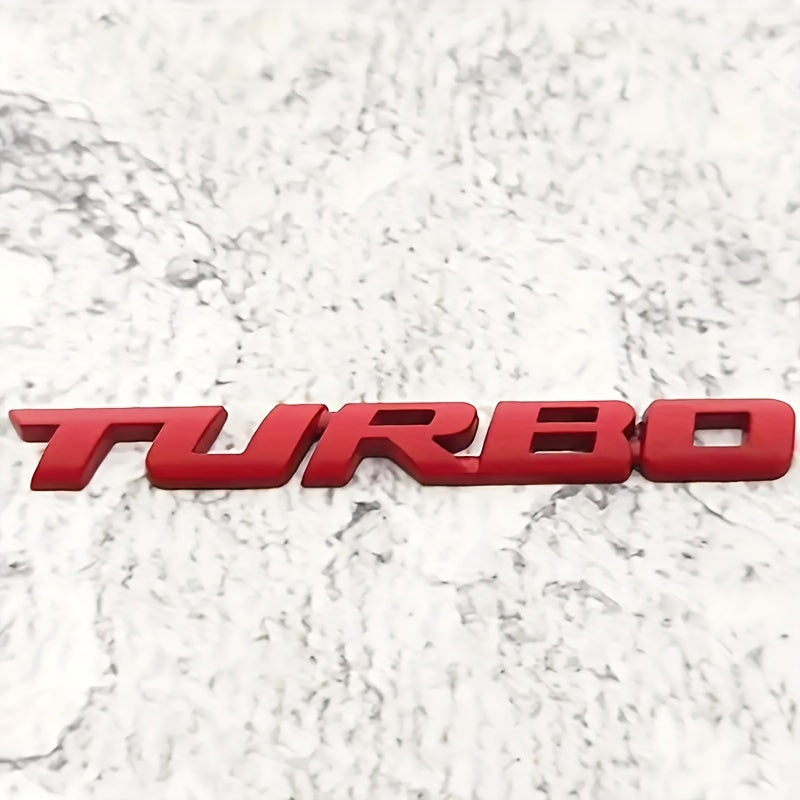 Emblème Turbo 3D Métal Premium