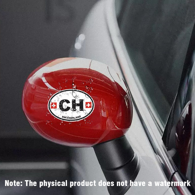 Autocollant Ovale Swiss Flag