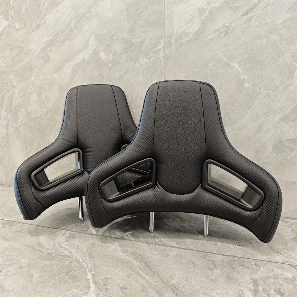 2 coussins d’appui-tête de siège de course, design ergonomique pour voiture et moto