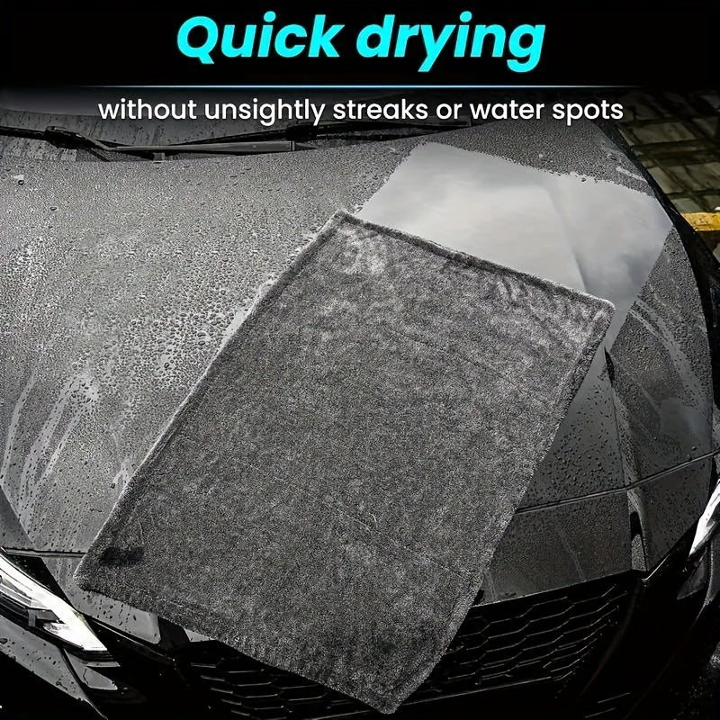 2 Serviettes Microfibre Super Absorbantes pour Voiture