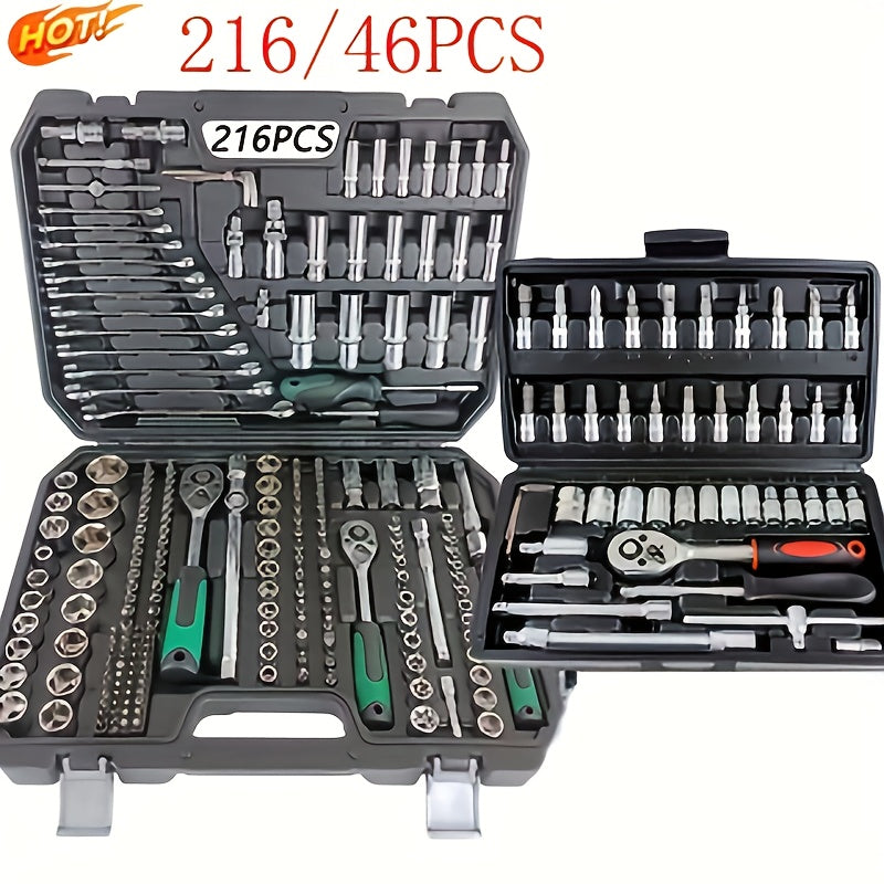 Set d’Outils Automobile et Maison 46/216 pcs Universel