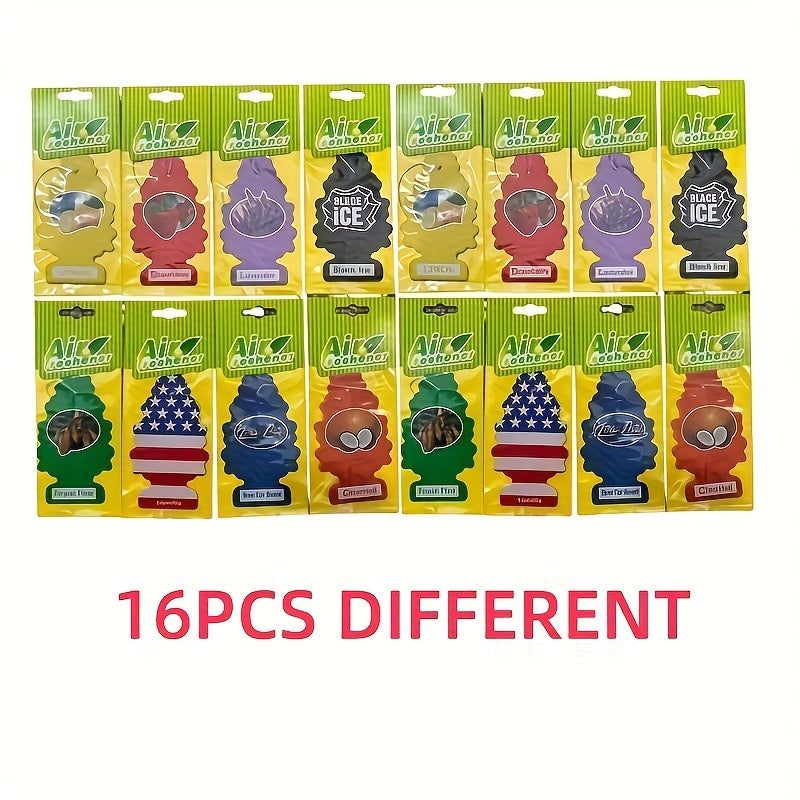 Lot de 16 Désodorisants de Voiture en Papier Parfumé