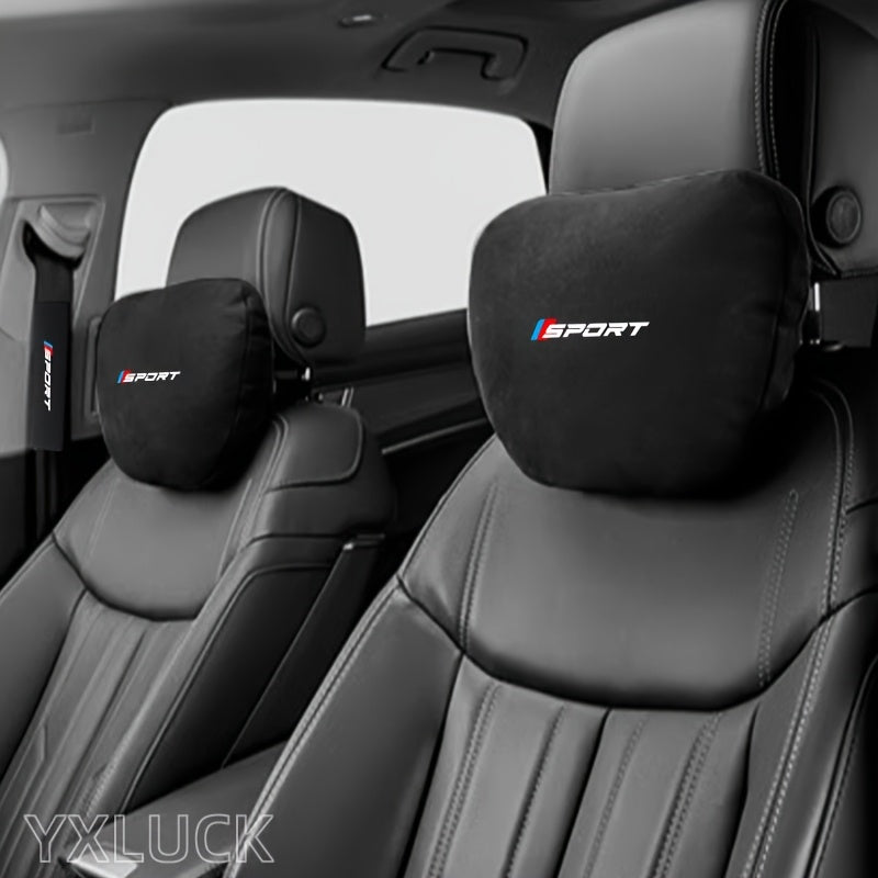Coussins appui-tête et protège-épaules assortis pour ceinture de sécurité BMW