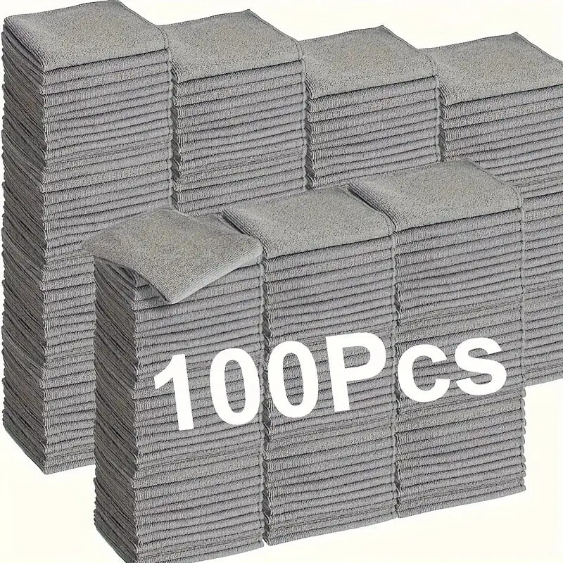 Lot de 100 Chiffons Microfibres Ultra-Doux pour Voiture