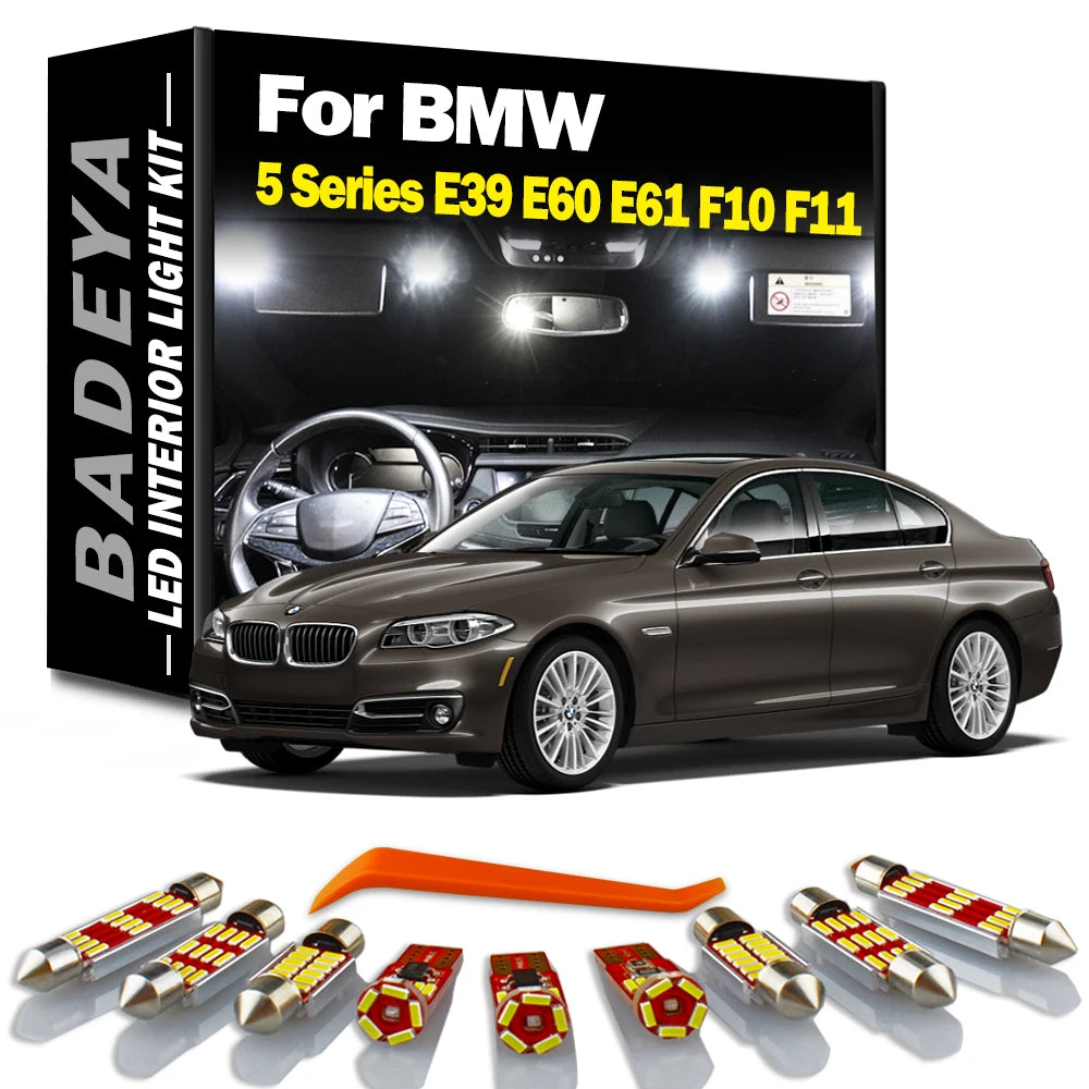 Kit Éclairage LED Intérieur Canbus pour BMW Série 5 E39–F11 (1996–2017)