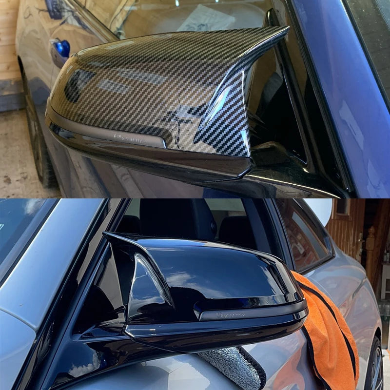 Coques de rétroviseurs style carbone pour BMW Série 1, 2, 3, 4, X1 et M2