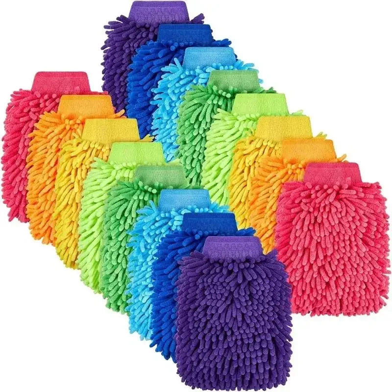 Gant de lavage en microfibre chenille